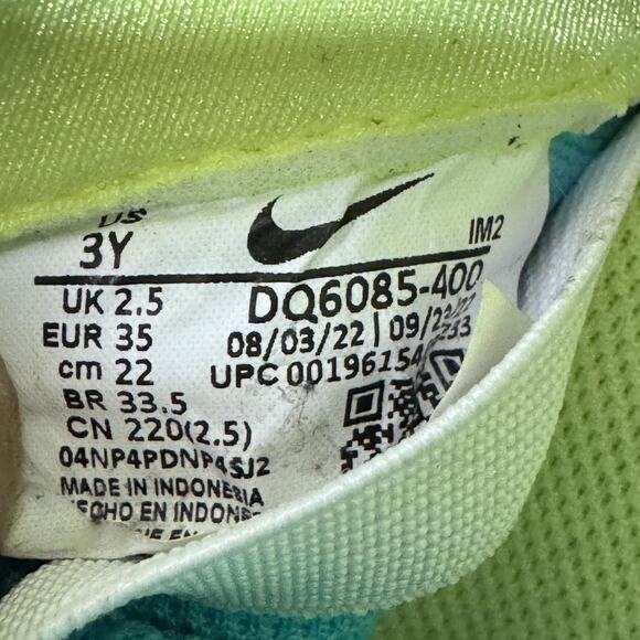 Nike Blazer Mid Shoes Youth Size 3Y Blue Pink Volt Just Do It DQ6085-400 - Picture 4 of 11